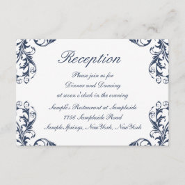 Elegant Damask Wedding Reception Kaart