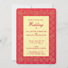 Elegant Damask Wedding - Uitnodiging Kaart