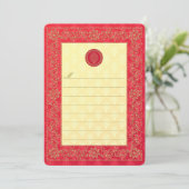 Elegant Damask Wedding - Uitnodiging/Notecard Kaart (Staand voorkant)