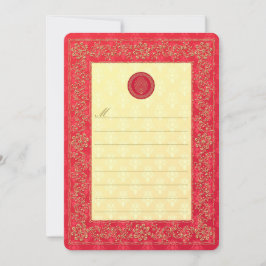 Elegant Damask Wedding - Uitnodiging/Notecard Kaart