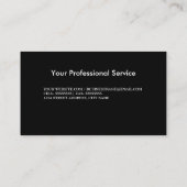 Elegant Damask Zilver Pewter Chrome Metaal Zwart Visitekaartje (Achterkant)