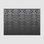 Elegant Damask (zwart en zilver) Tissuepapier (Voorkant)