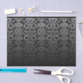Elegant Damask (zwart en zilver) Tissuepapier (Craft)