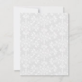 Elegant Damask Zwart Wit Custom Sla de datum op Kaart (Achterkant)