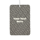 Elegant Damask Zwart Wit Patroon Scrolls Luchtverfrisser (Voorkant)