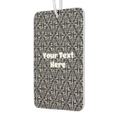 Elegant Damask Zwart Wit Patroon Scrolls Luchtverfrisser (Links)