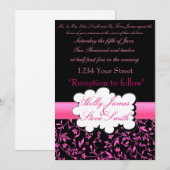 Elegant Damaskers Wedding Uitnodiging (Voorkant / Achterkant)