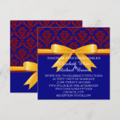 Elegant Damaskers Wedding Uitnodiging (Voorkant / Achterkant)