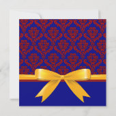 Elegant Damaskers Wedding Uitnodiging (Achterkant)