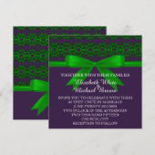 Elegant Damaskers Wedding Uitnodiging (Voorkant / Achterkant)