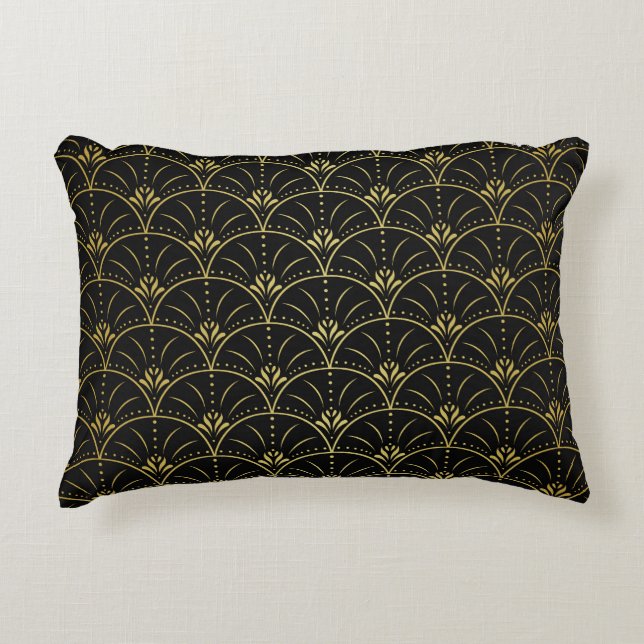 Elegant damast,  bloemenontwerp. accent kussen (Voorkant)