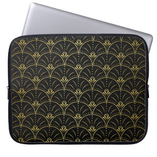 Elegant damast, bloemenontwerp. laptop sleeve