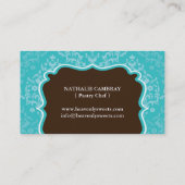 Elegant Damast Cupcake | Visitekaartje van de (Achterkant)