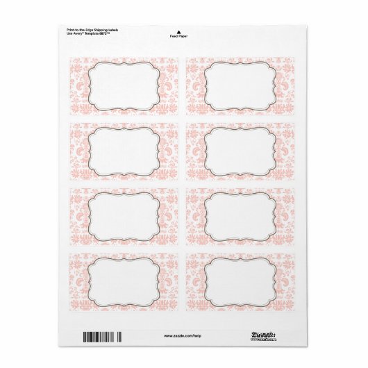 Elegant damast label (Full Sheet)