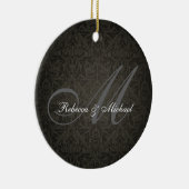 Elegant Damast Monogram Ornament (Rechts)