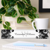 Elegant damast monogram patroon naambordje