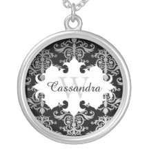 Elegant damast monogram