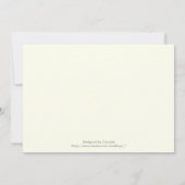 Elegant damast motief marineblauw, roze bruiloft kaart (Achterkant)