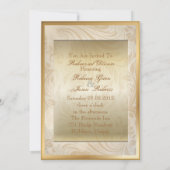 Elegant  damast pauw repetitie diner kaart (Achterkant)