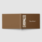 Elegant dame met klassieke urn-grens gastenboek (Volledig)