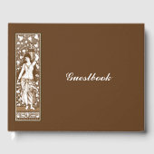 Elegant dame met klassieke urn-grens gastenboek (Voorkant)