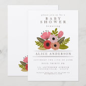 Elegant Dames Bouquet Gepersonaliseerd Baby shower Kaart (Voorkant / Achterkant)