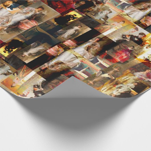 Elegant  Dames Collage Cadeaupapier (Hoek)