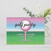 Elegant Dames Golf Party Design Save The Date (Staand voorkant)