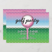 Elegant Dames Golf Party Design Save The Date (Voorkant / Achterkant)