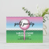 Elegant Dames Golf Party Design Save The Date (Staand voorkant)