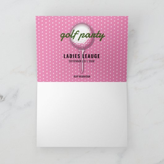 Elegant dames golfparty ontwerp (Binnen)