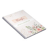 Elegant Dames in het meisje Diary Floral Pastel Pi Notitieboek (Rechterzijde)