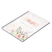 Elegant Dames in het meisje Diary Floral Pastel Pi Notitieboek (Linkerzijde)