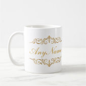 Elegant Dames Monogram koffie Koffiemok (Links)