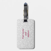 Elegant damesglittery high heel hiel op maat bagagelabel (Achterkant verticaal)