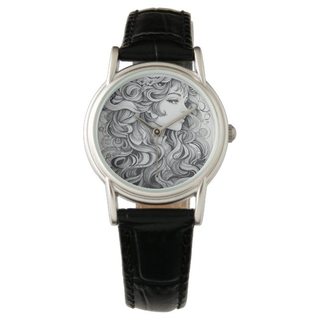 Elegant dameshorloge – Artistiek verjaardagscadeau Horloge (Voorkant)