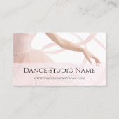 Elegant Dance Studio Ballet Dancer Blush Pink Visitekaartje (Voorkant)