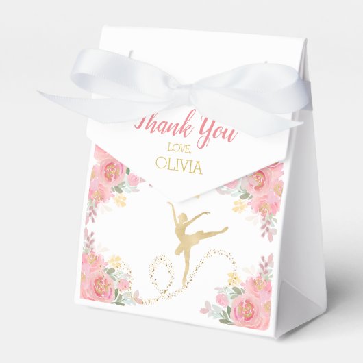 Elegant Dancer | Ballet Floral Custom Dank u Bedankdoosjes (Voorkant Zijde)