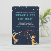 Elegant Dancer |Birthday Party Kaart (Staand voorkant)