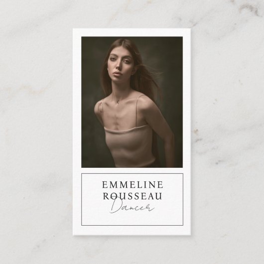 Elegant Dancer Professionele Foto Visitekaartje (Voorkant)