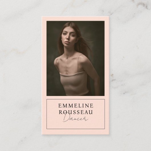Elegant Dancer Professionele Foto Visitekaartje (Voorkant)