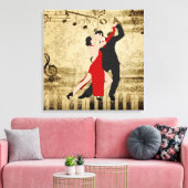 Elegant Dancers op vel muziek Canvas Afdruk (Insitu (Woonkamer))