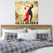 Elegant Dancers op vel muziek Canvas Afdruk (Insitu (Slaapkamer))