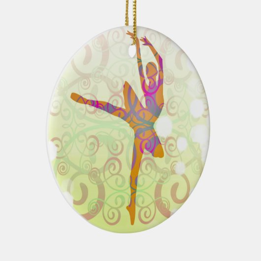 Elegant Dancing Ballerina Keramisch Ornament (Rechts)