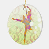Elegant Dancing Ballerina Keramisch Ornament (Links)