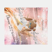 Elegant Dancing Brunette Ballerina-Dance Fleece Deken (Voorkant (Horizontaal))