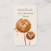 Elegant Dandelion Clock op het Visitekaartje van C (Voorkant)