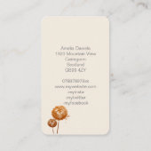 Elegant Dandelion Clock op het Visitekaartje van C (Achterkant)