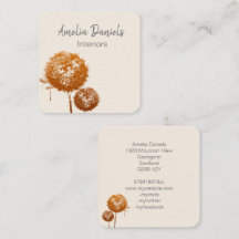 Elegant Dandelion Clock op het Visitekaartje van C