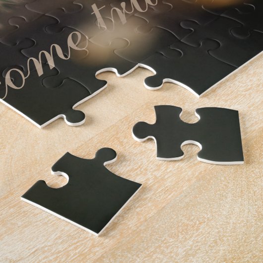 Elegant Dandelion Flower & Wish Quote Legpuzzel (Zijkant)